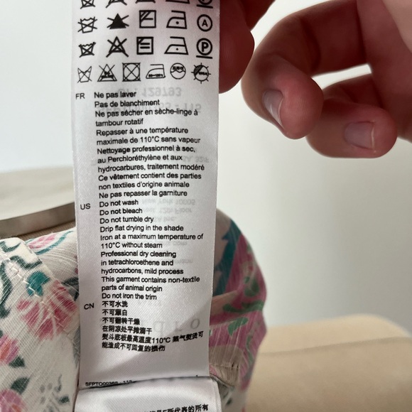 Sandro Floral Tie Top Printed Cropped Top In Linen And Silk - Picture 11 of 12